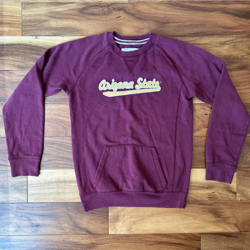 League Collegiate Wear Arizona State Burgundy Sweatshirt size XL